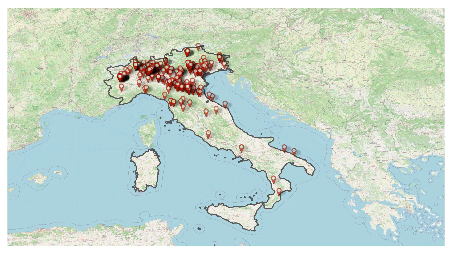 Distribution of 423 Italian exhibitors at SPS Italia 2026 (Parma)